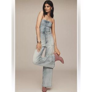 Hudson Jeans Light Blue Strapless Jeans Denim Jumpsuit NWT size 25